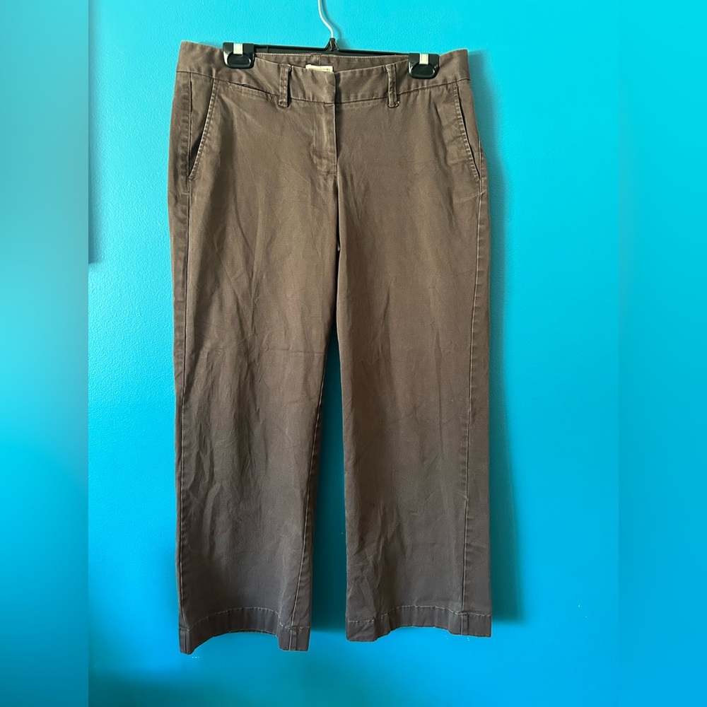 L.L Bean Brown Cropped flared Pants